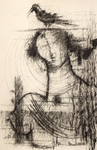 A. S. Rind, 22 x 14 Inch, Charcoal On Paper , Figurative Painting, AC-ASR-399